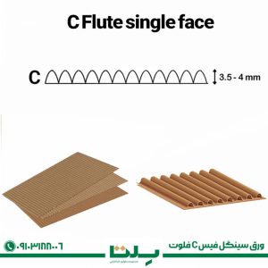 ورق سینگل‌ فیس C فلوت